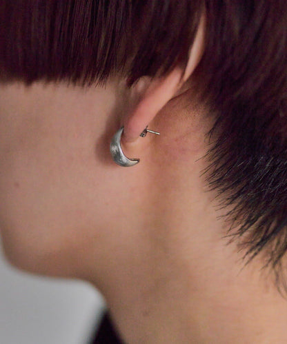 金屬過敏適用/不鏽鋼緞面水滴耳環