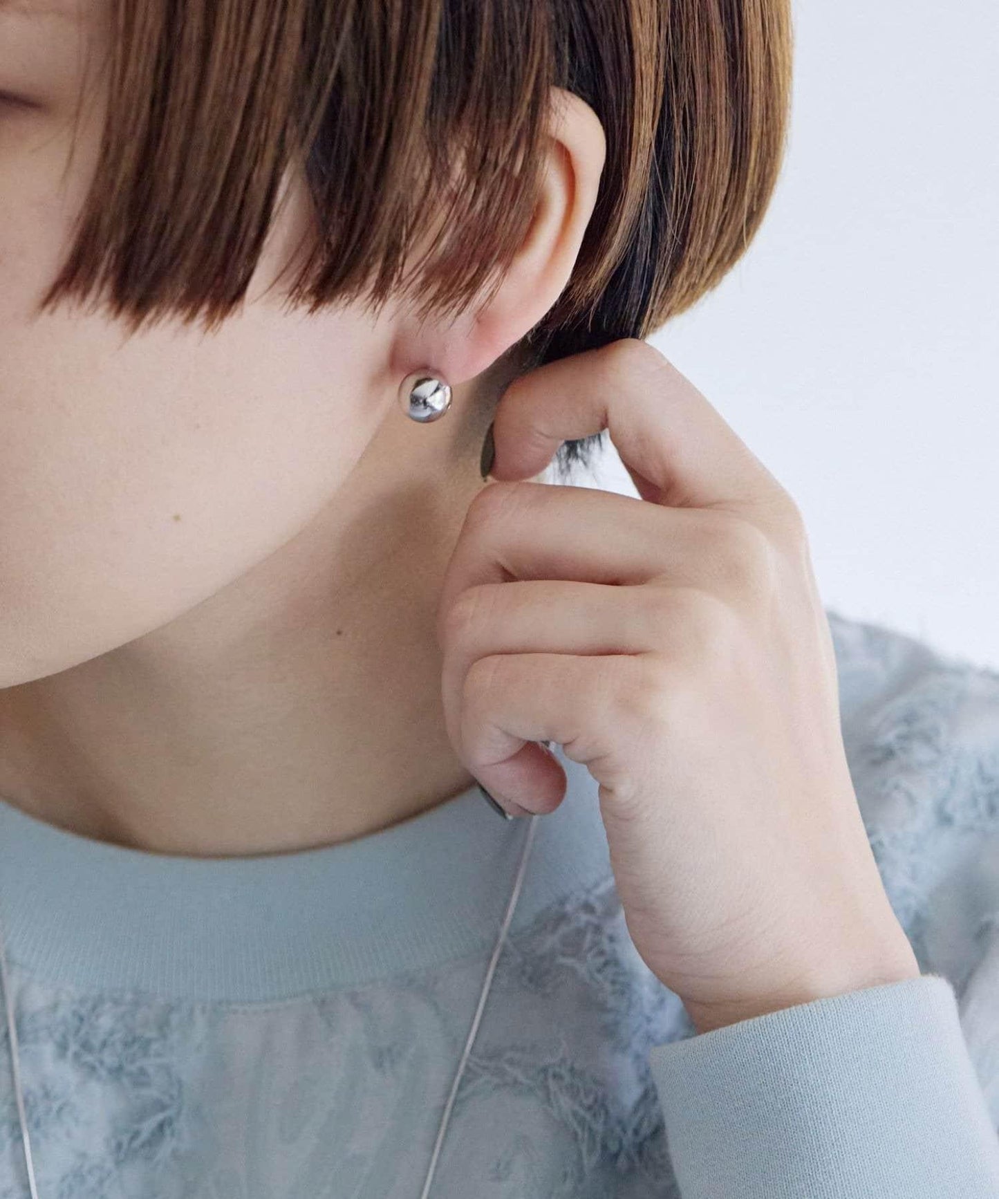 《金屬過敏適用/不鏽鋼》厚實後掛式耳環