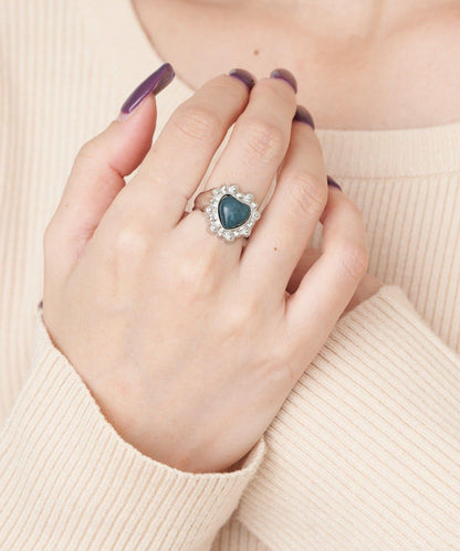 【yuccA】心形寶石立體戒指