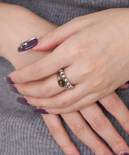 【yuccA】球形石套裝戒指