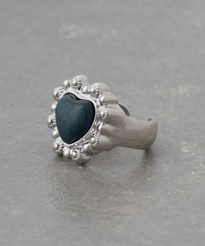 【yuccA】心形寶石立體戒指