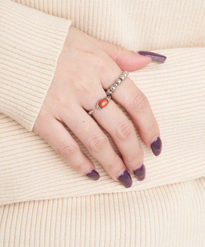 【yuccA】球形石套裝戒指