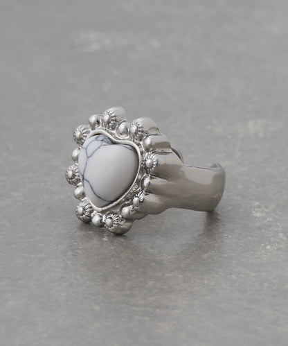 【yuccA】心形寶石立體戒指