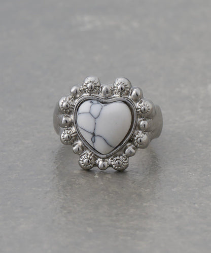 【yuccA】心形寶石立體戒指