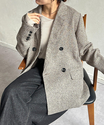 粗花呢西裝外套