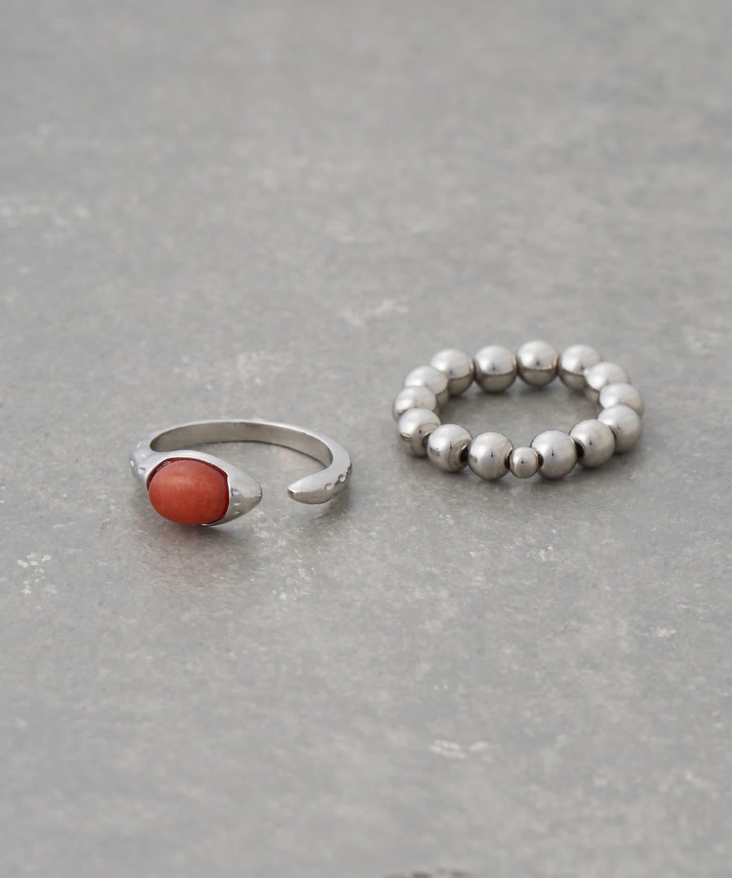 【yuccA】球形石套裝戒指