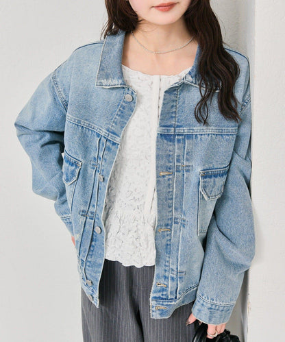 寬鬆牛仔夾克