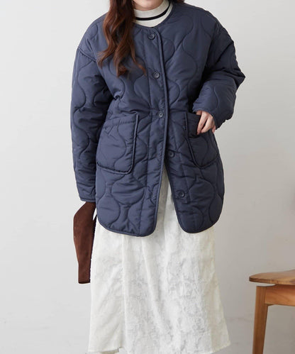 人氣系列！輕盈保暖滾邊絎縫夾克