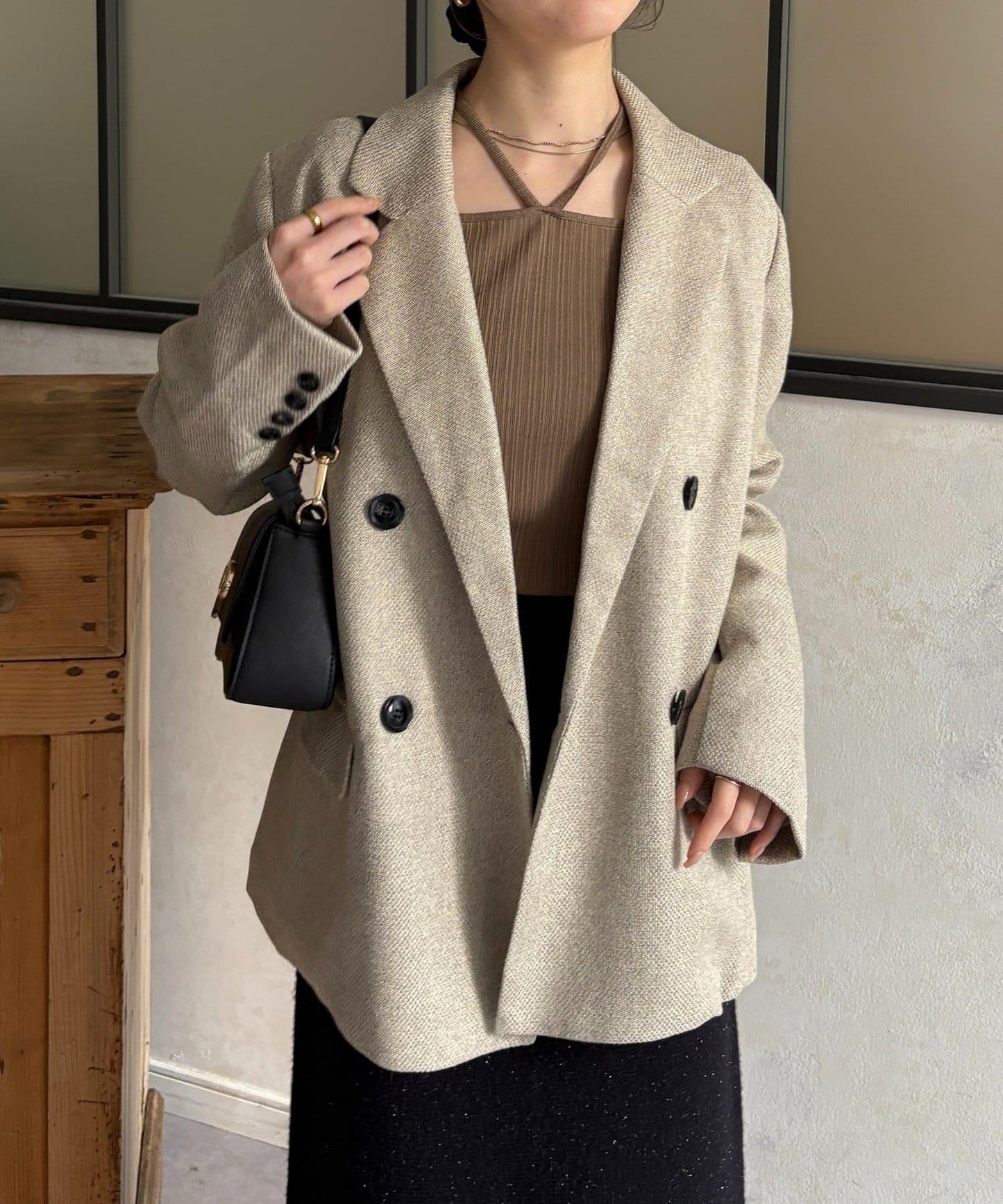 粗花呢西裝外套