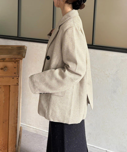 粗花呢西裝外套