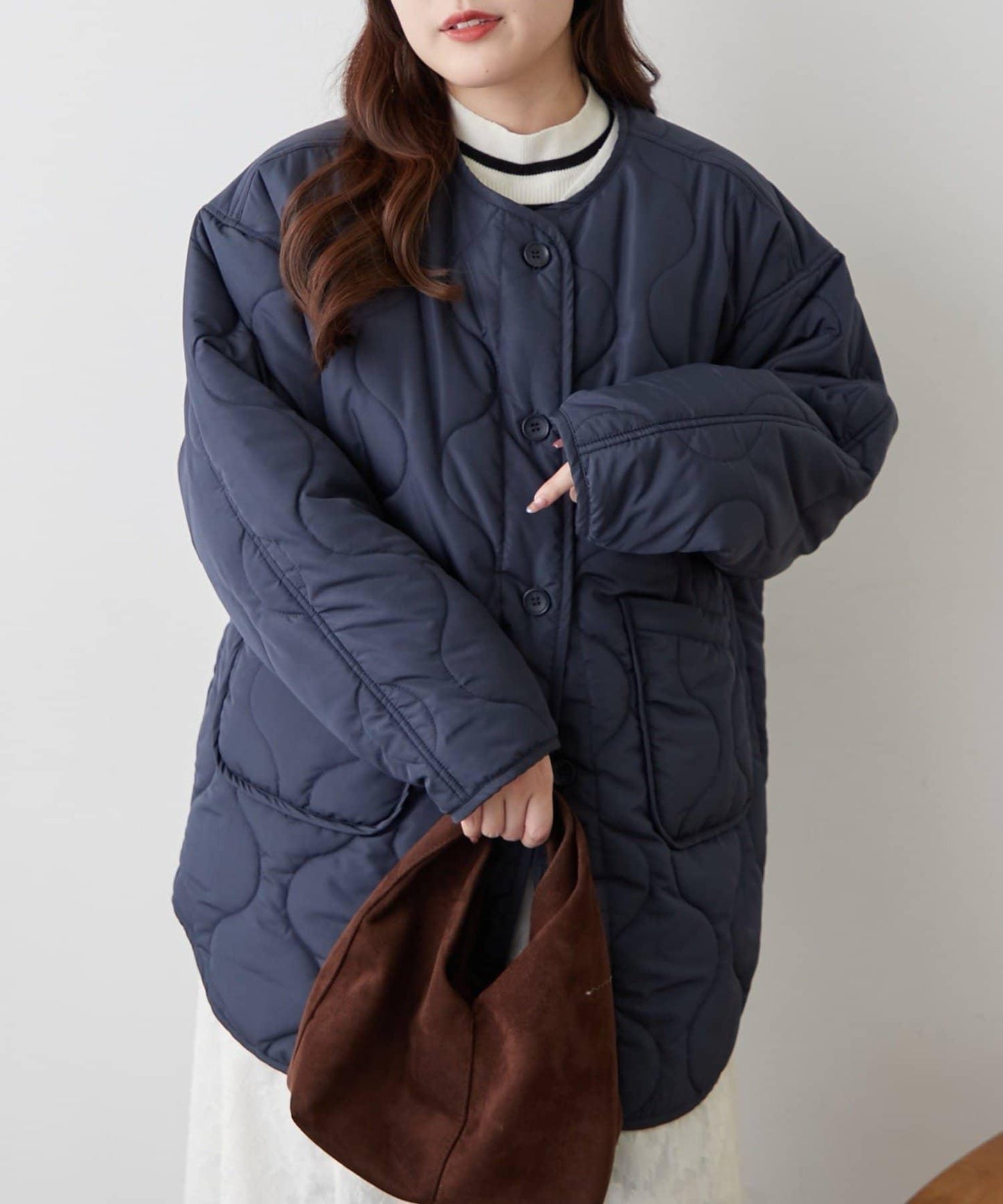 人氣系列！輕盈保暖滾邊絎縫夾克