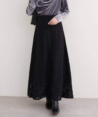 磨毛蕾絲半身裙