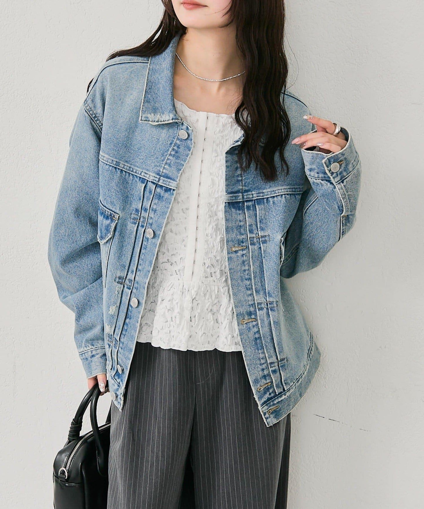 寬鬆牛仔夾克