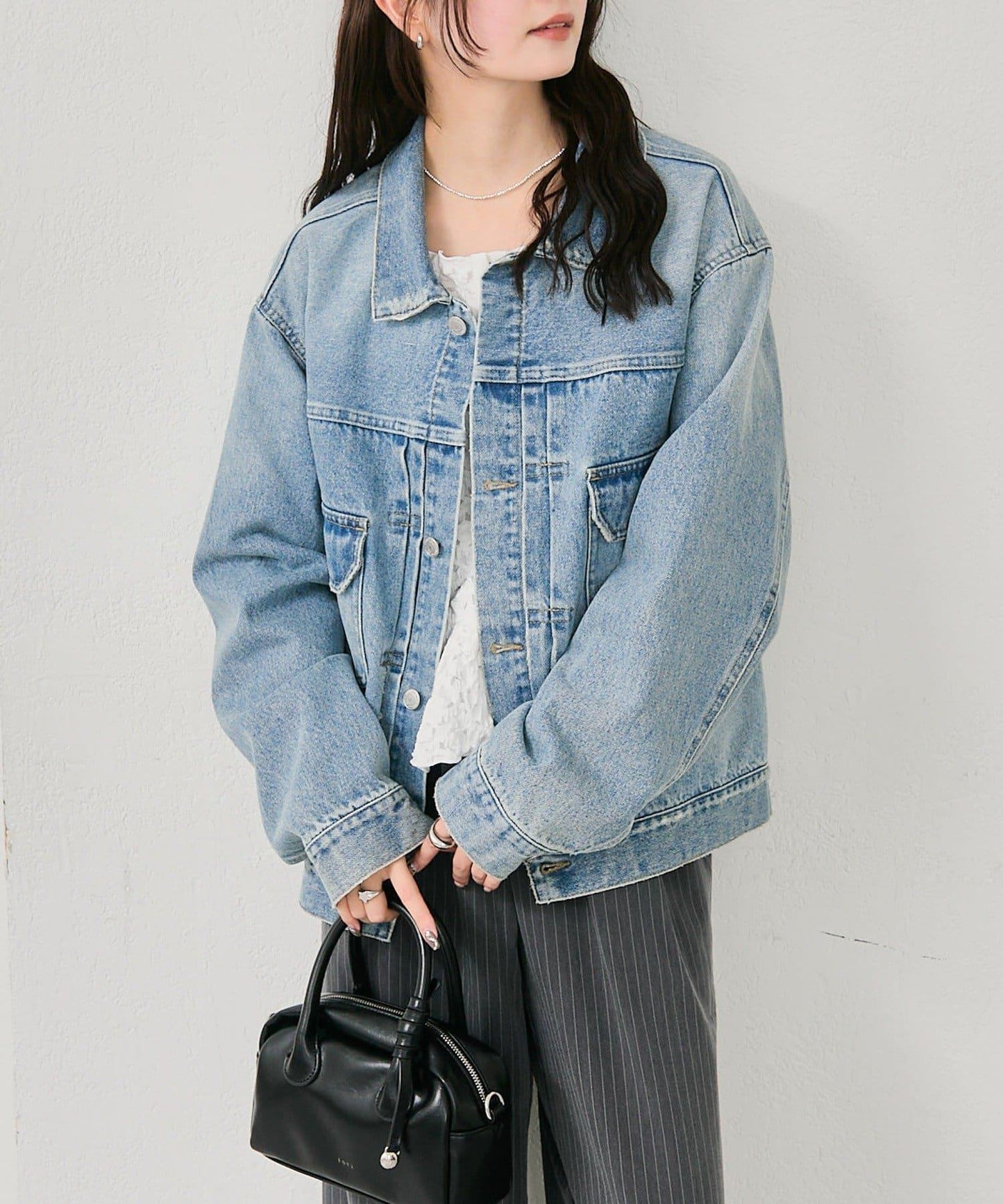 寬鬆牛仔夾克