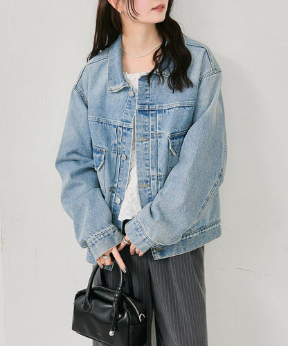 寬鬆牛仔夾克