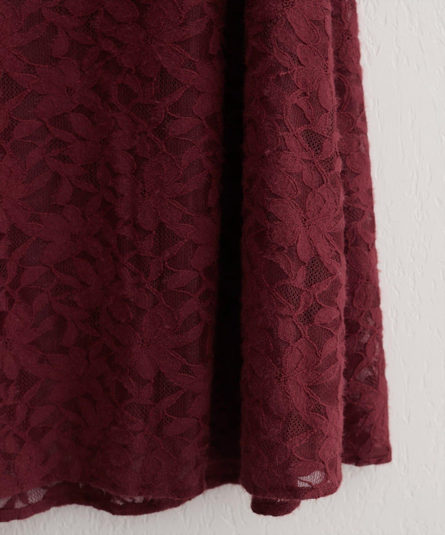 磨毛蕾絲半身裙