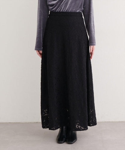 磨毛蕾絲半身裙