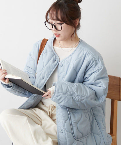 人氣系列！輕盈保暖滾邊絎縫夾克