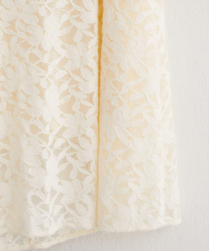 磨毛蕾絲半身裙