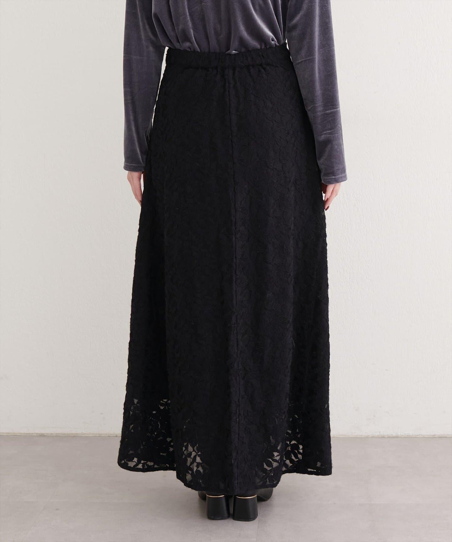 磨毛蕾絲半身裙