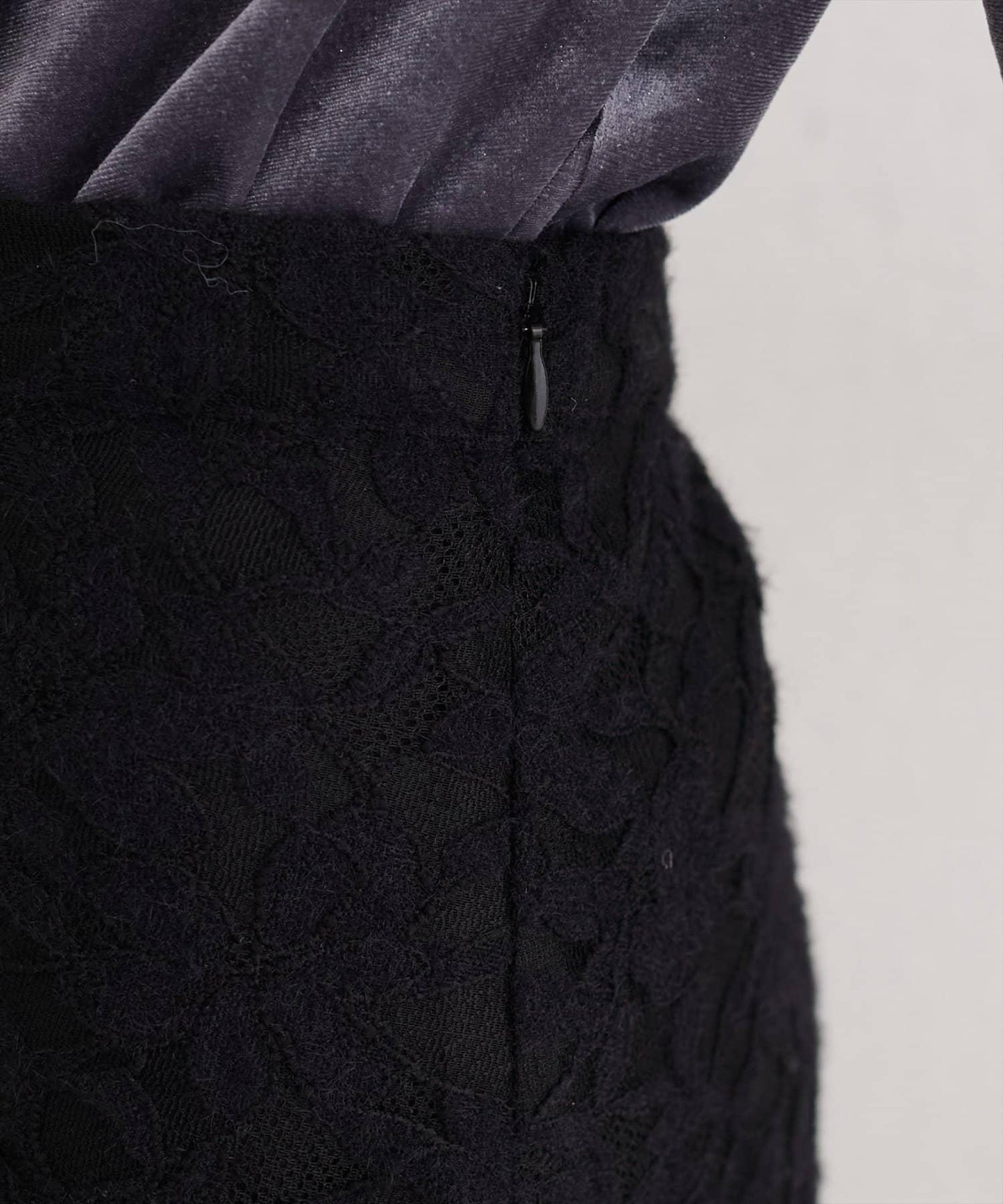 磨毛蕾絲半身裙