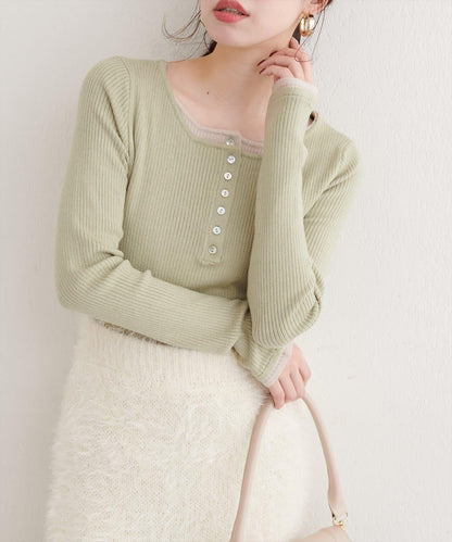 拼接針織套頭衫