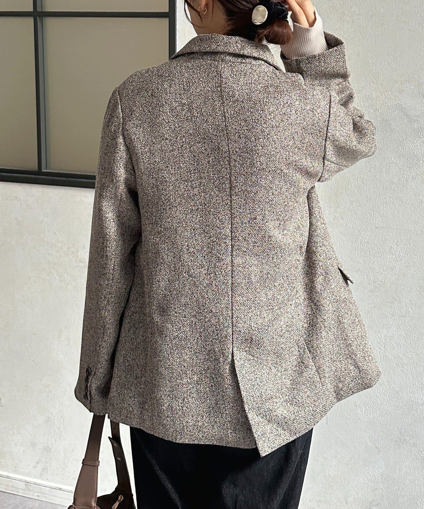 粗花呢西裝外套