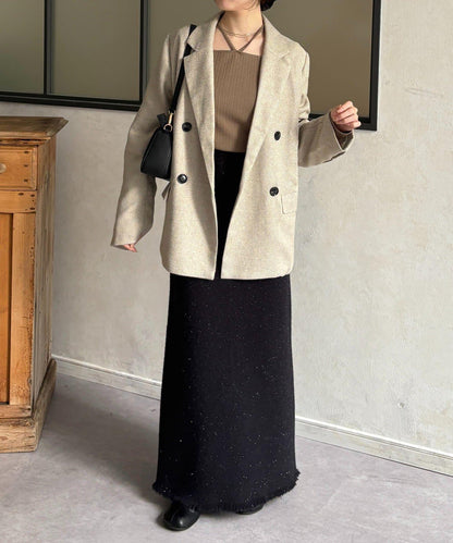 粗花呢西裝外套