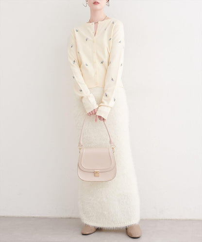 PBT花卉刺繡短款開衫