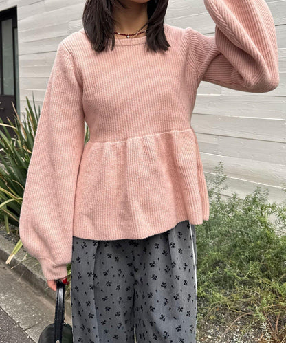 【neutral by ciaopanic】荷葉邊蝴蝶結針織衫