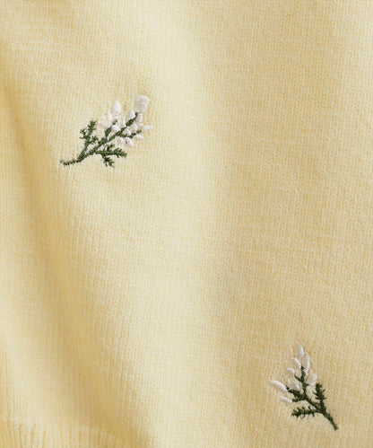 PBT花卉刺繡短款開衫