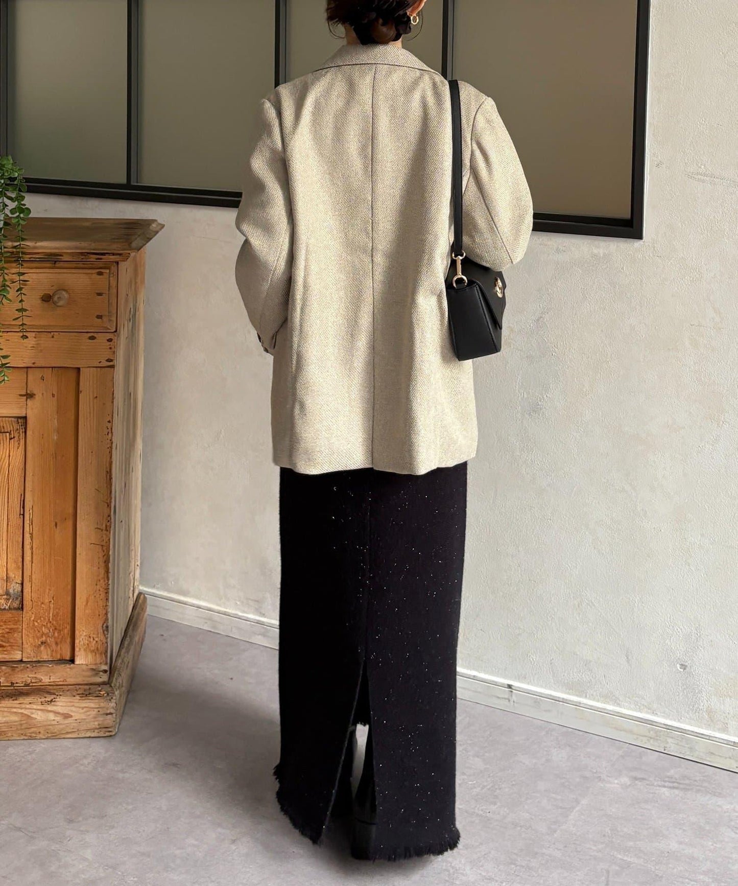 粗花呢西裝外套