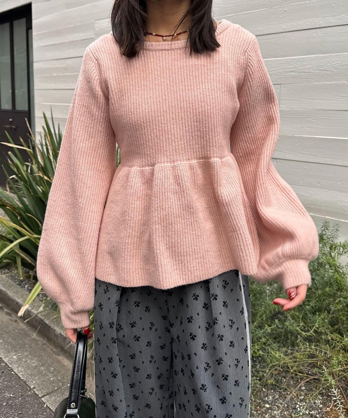 【neutral by ciaopanic】荷葉邊蝴蝶結針織衫