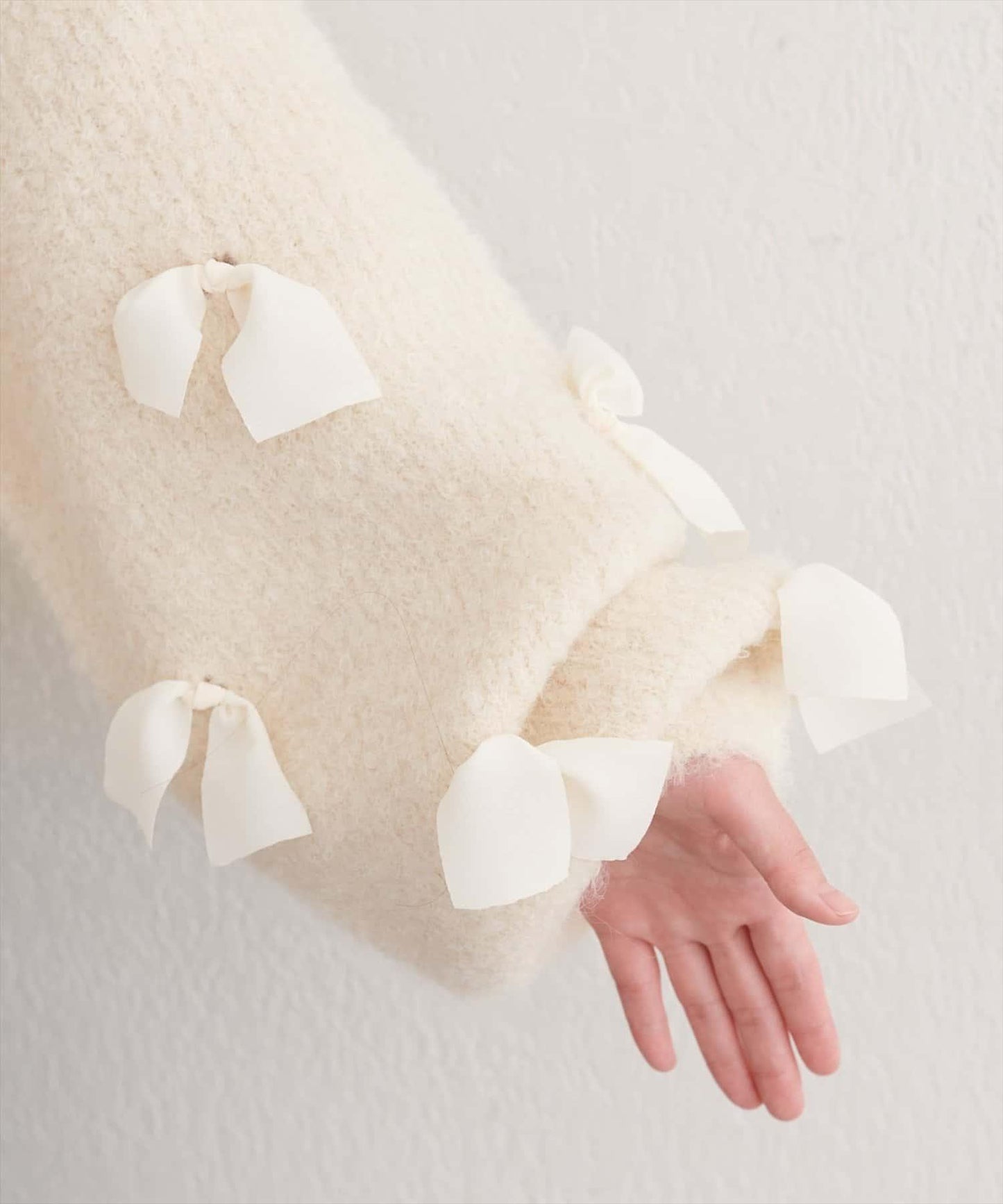 喬其紗蝴蝶結針織衫