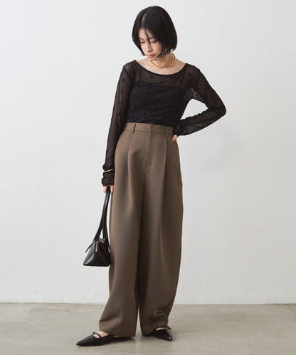 滿印透視套頭衫