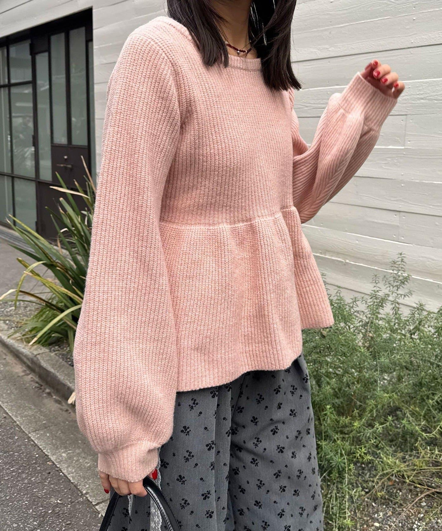 【neutral by ciaopanic】荷葉邊蝴蝶結針織衫