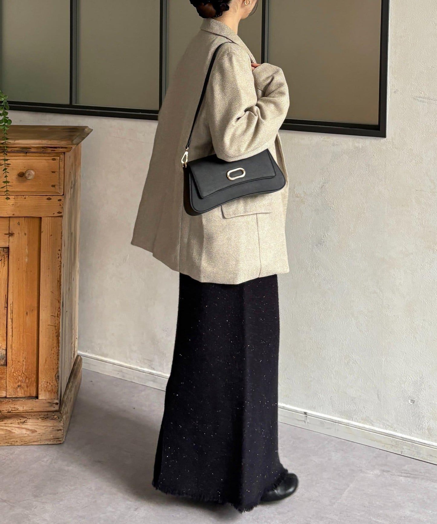 粗花呢西裝外套