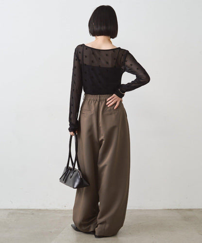 滿印透視套頭衫