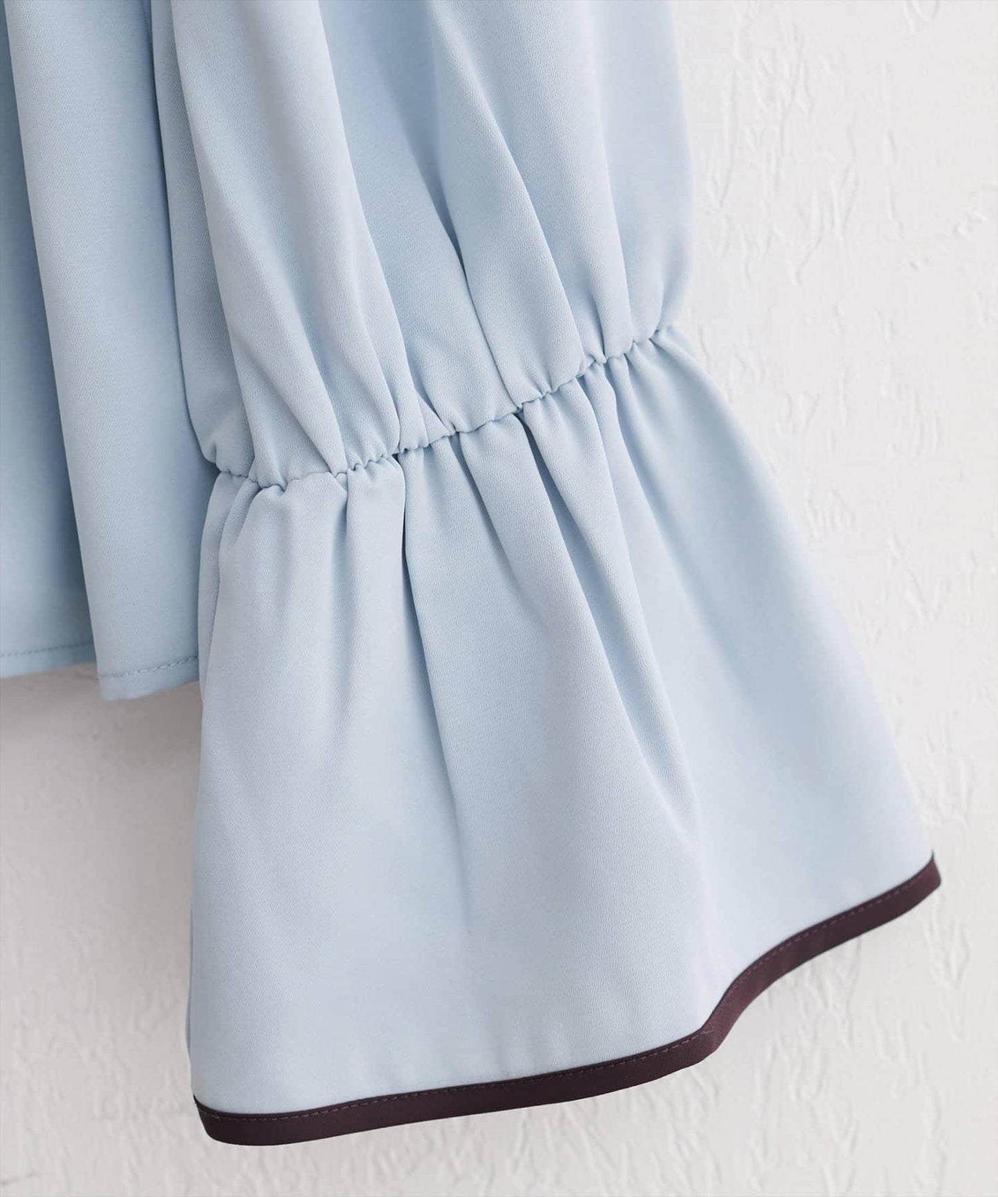 前繫帶拼色襯衫