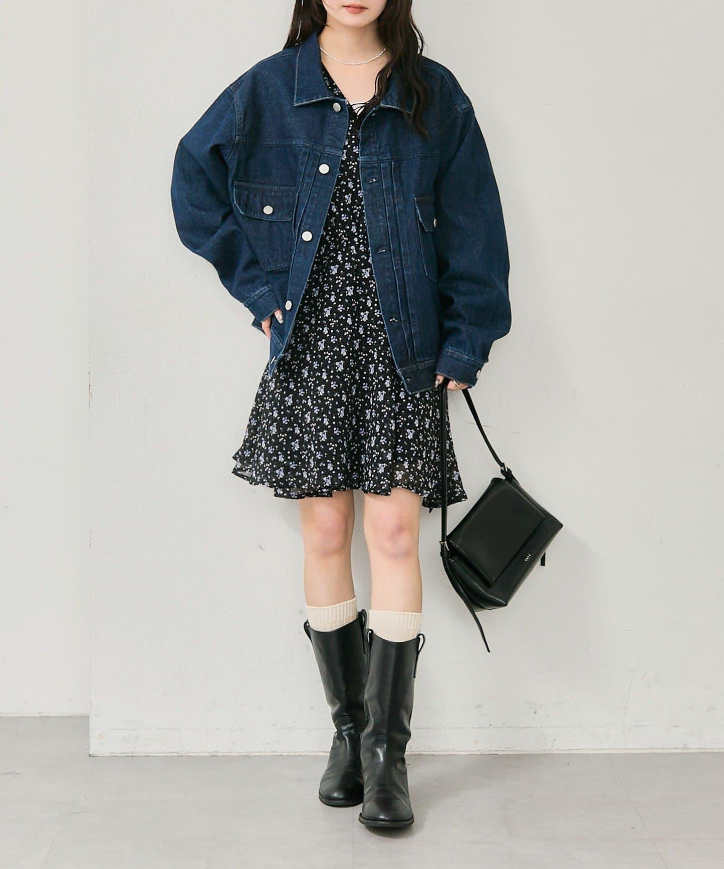 裹身花卉迷你連衣裙