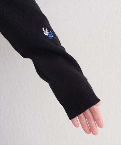 PBT花卉刺繡短款開衫