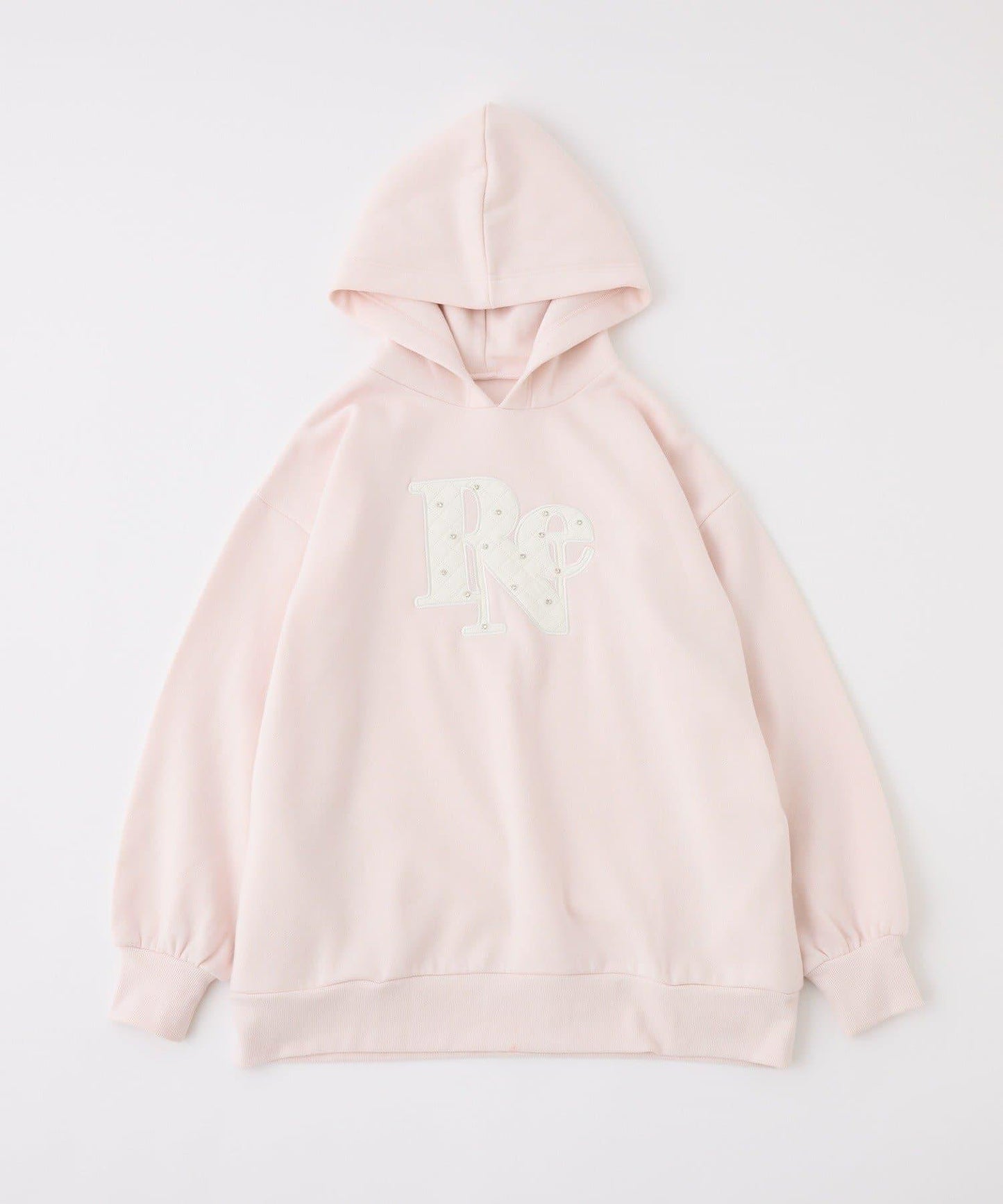 絎縫Logo寬鬆連帽衛衣