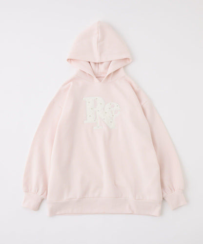 絎縫Logo寬鬆連帽衛衣