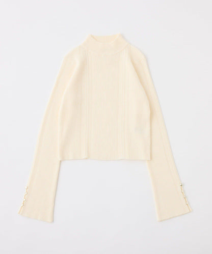 鏤空高領針織衫