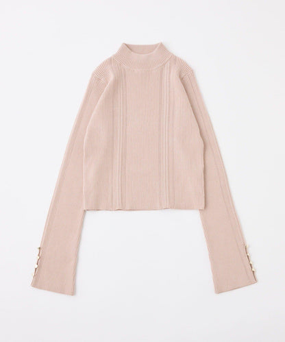 鏤空高領針織衫