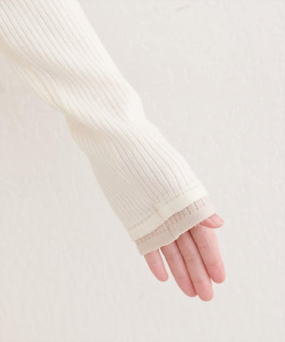 拼接針織套頭衫