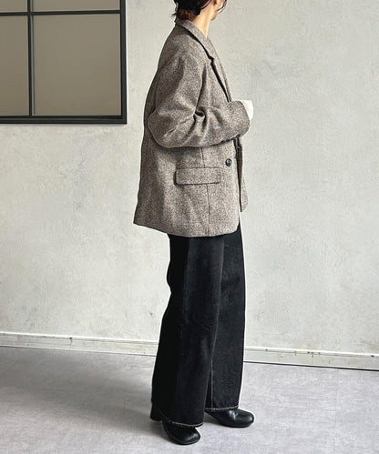 粗花呢西裝外套