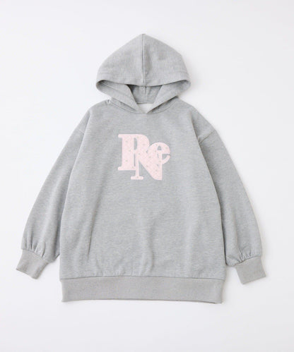 絎縫Logo寬鬆連帽衛衣