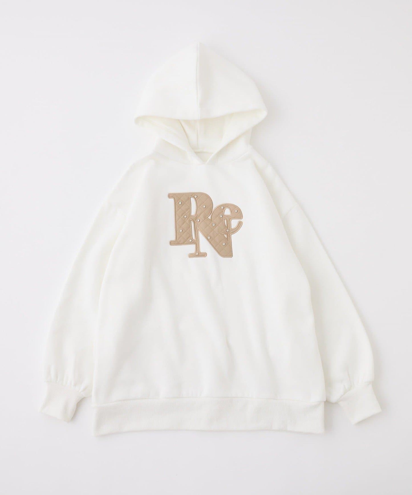 絎縫Logo寬鬆連帽衛衣