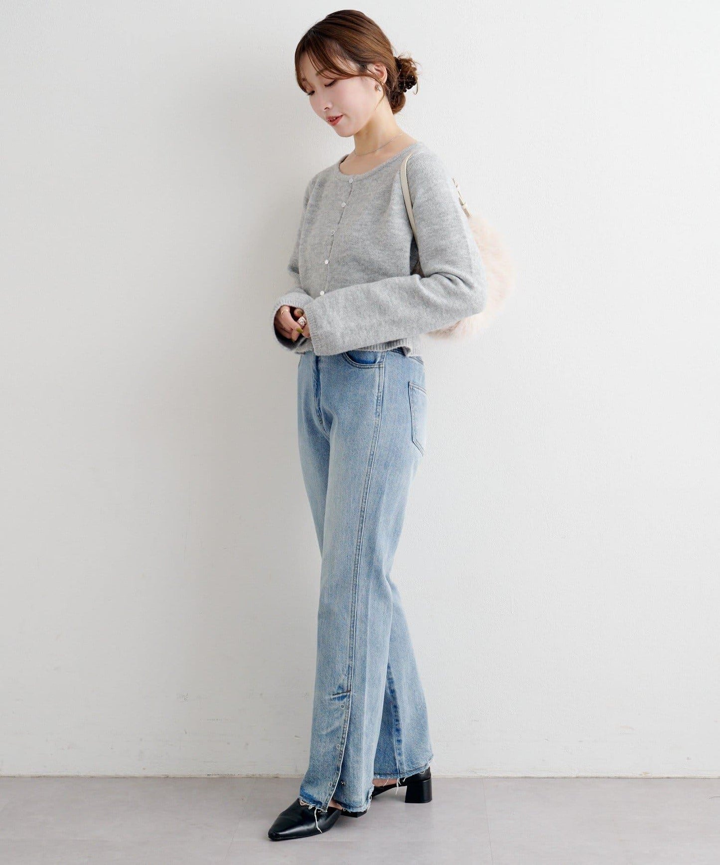 【4色可選】B 仿羊絨針織開衫